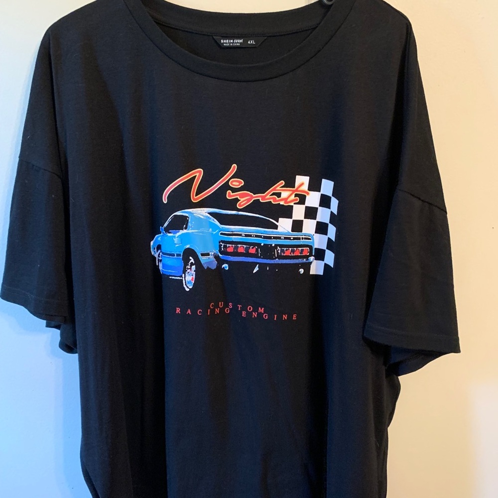 Black car T-shirt